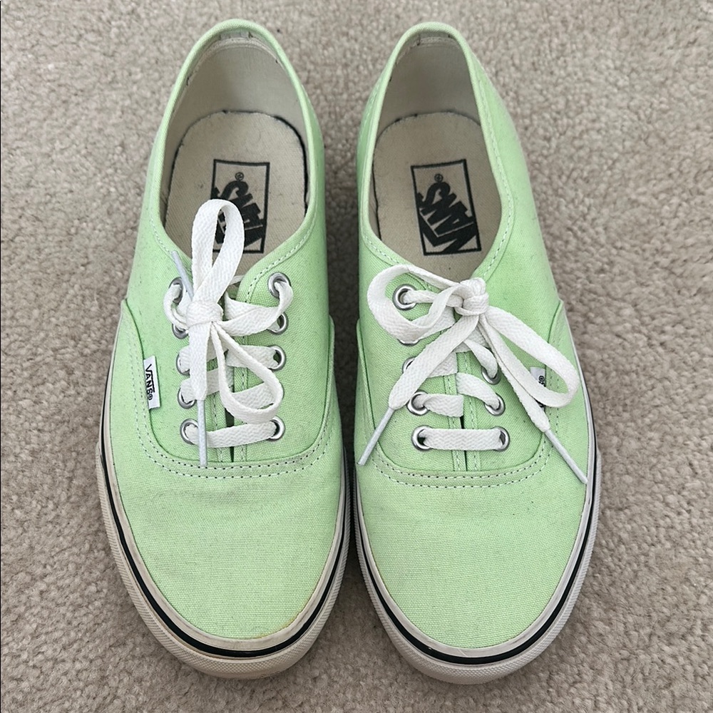 Vans Paradise Green Low Top Canvas Sneakers